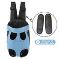 Portable Pet Front Chest Backpack for Small Dogs and Cats – Hands-Free Travel Carrier with Adjustable Straps, Breathable Mesh, and Padded Shoulder Pads for Comfortable Outdoor Adventures (S, SkyBlue)
