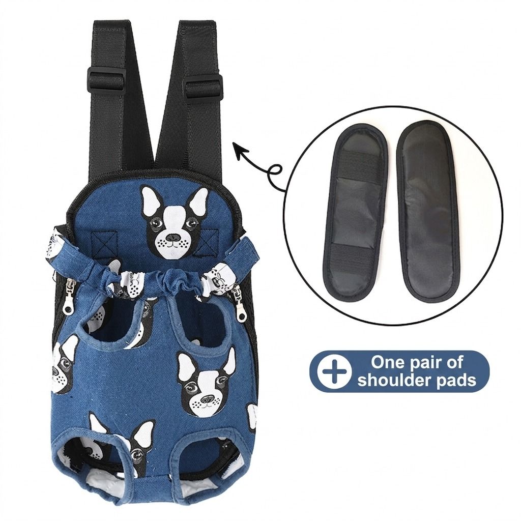 Portable Pet Front Chest Backpack for Small Dogs and Cats – Hands-Free Travel Carrier with Adjustable Straps, Breathable Mesh, and Padded Shoulder Pads for Comfortable Outdoor Adventures (XL, DarkGreen)