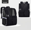 Pet Carrier Backpack for Travel, Hiking, and Vet Visits – Breathable Mesh Design with Reflective Safety Strips, Ideal for Cats and Small Dogs, Hands-Free Convenience for Outdoor Adventures (Black)