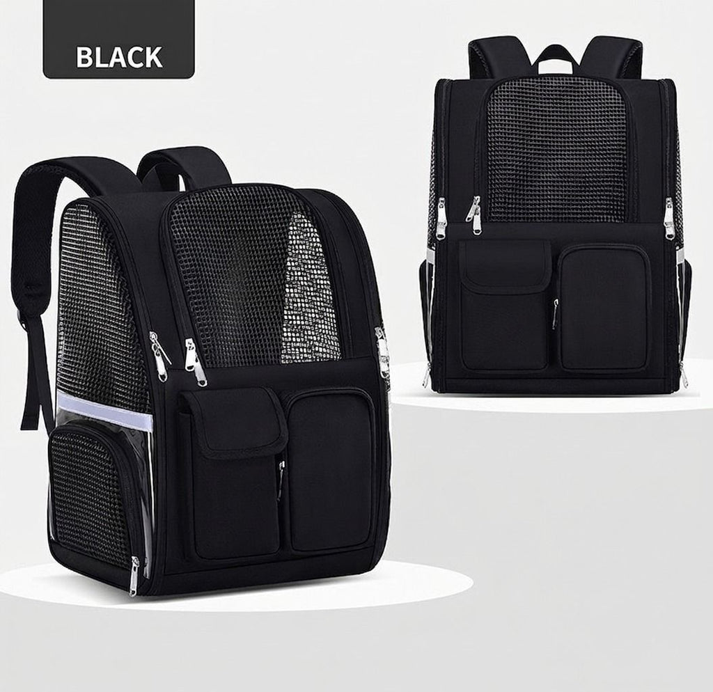 Pet Carrier Backpack for Travel, Hiking, and Vet Visits – Breathable Mesh Design with Reflective Safety Strips, Ideal for Cats and Small Dogs, Hands-Free Convenience for Outdoor Adventures (Rose)