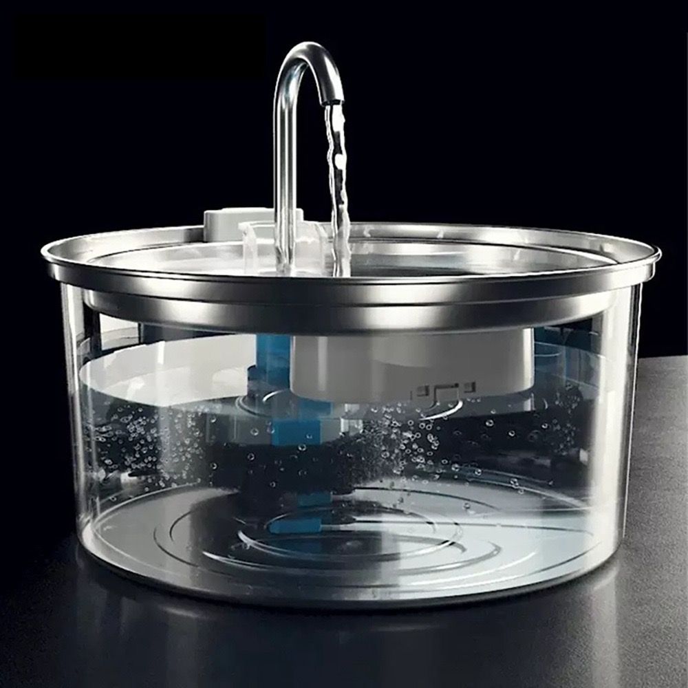 304 Stainless Steel 3.2L Pet Water Fountain with Triple Filtration, Ultra-Quiet Pump, and Dishwasher-Safe Design for Cats and Small Dogs (C1)