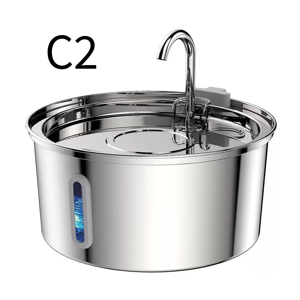 304 Stainless Steel 3.2L Pet Water Fountain with Triple Filtration, Ultra-Quiet Pump, and Dishwasher-Safe Design for Cats and Small Dogs (C1)