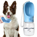 Portable Pet Water Bottle for Outdoor Walks, Travel, and Hiking – Leak-Proof Dog Water Dispenser with Bowl, Easy One-Hand Operation for Dogs, Cats, and Small Pets (450ML（25*7cm）, Pink)