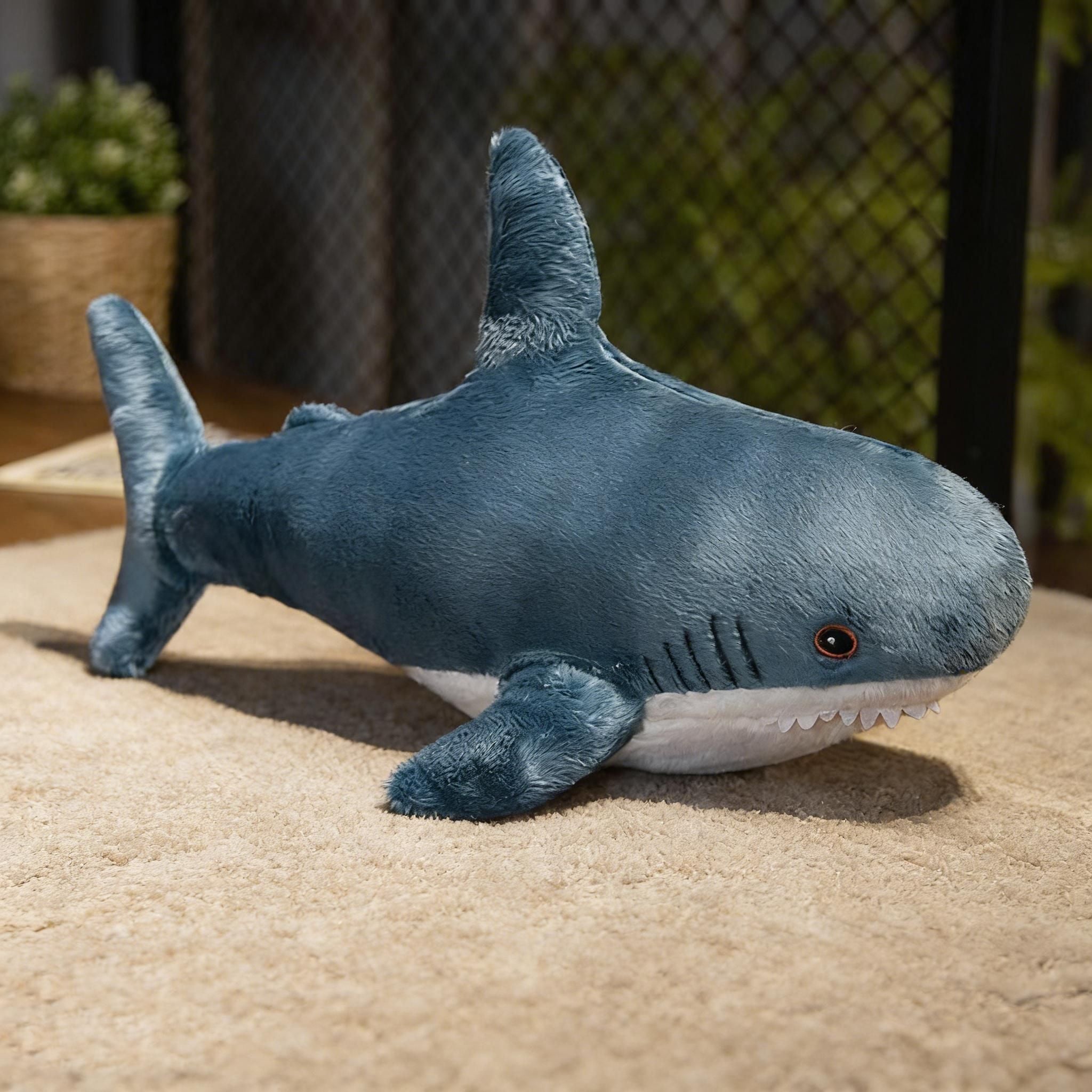 Adorable Shark Plush Toy for Pets and Kids – Soft, Cuddly Stuffed Animal Pillow in Multiple Colors, Perfect as a Couch Decor, Companion for Dogs, or Festival Gift (Grey)