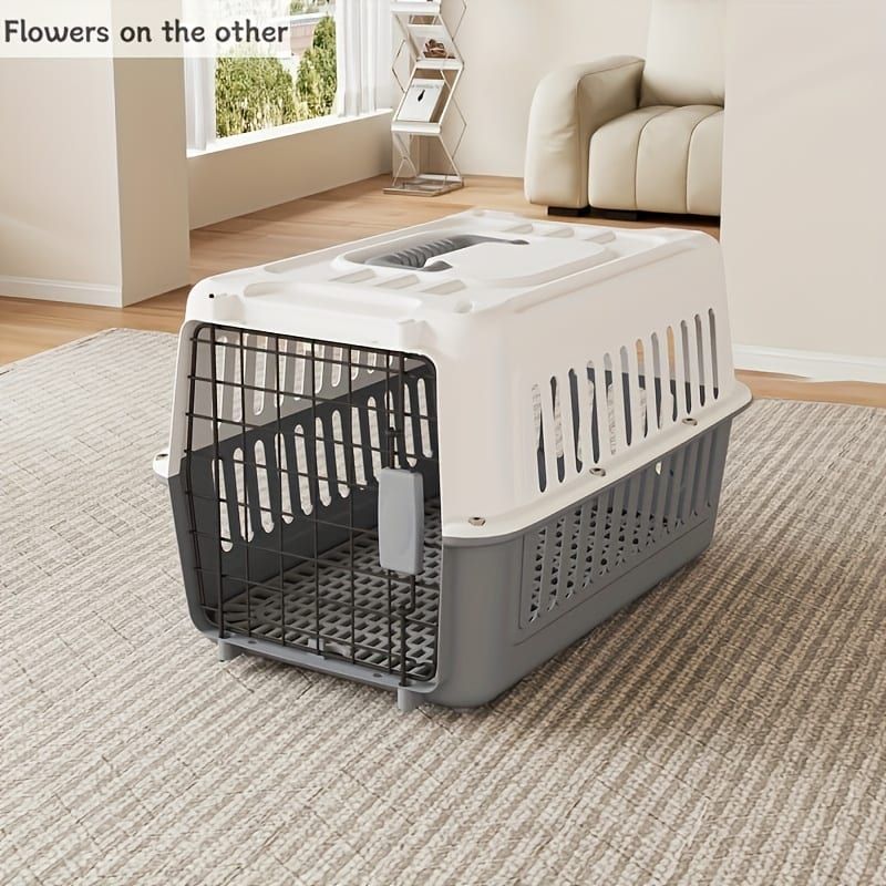 Portable Pet Carrier for Cats and Small Dogs, Airline-Approved Travel Kennel with Comfort Handle, Durable Recyclable PP Material, Compact Design for Indoor, Outdoor, and Air Travel (Green)