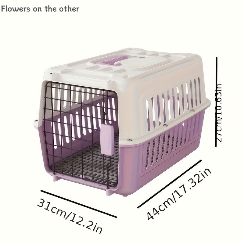 Portable Pet Carrier for Cats and Small Dogs, Airline-Approved Travel Kennel with Comfort Handle, Durable Recyclable PP Material, Compact Design for Indoor, Outdoor, and Air Travel (Green)