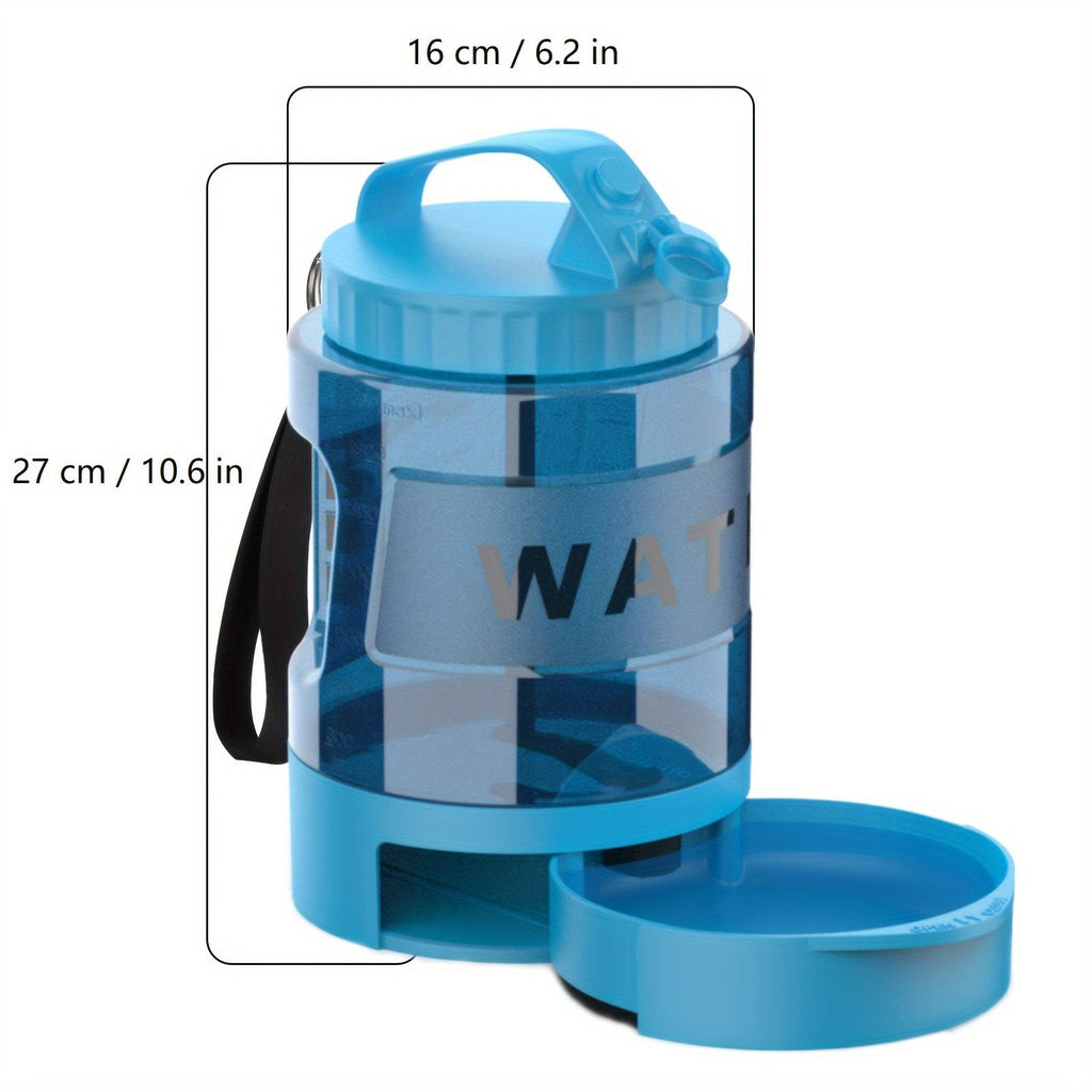 Portable Pet Water Bottle with Built-in Bowl – Leak-Proof, Large Capacity 77oz for Camping, Hiking, and Dog Park Adventures – Ideal for Small to Medium Breeds, Easy to Carry Outdoor Dog Travel Dispenser (Green)