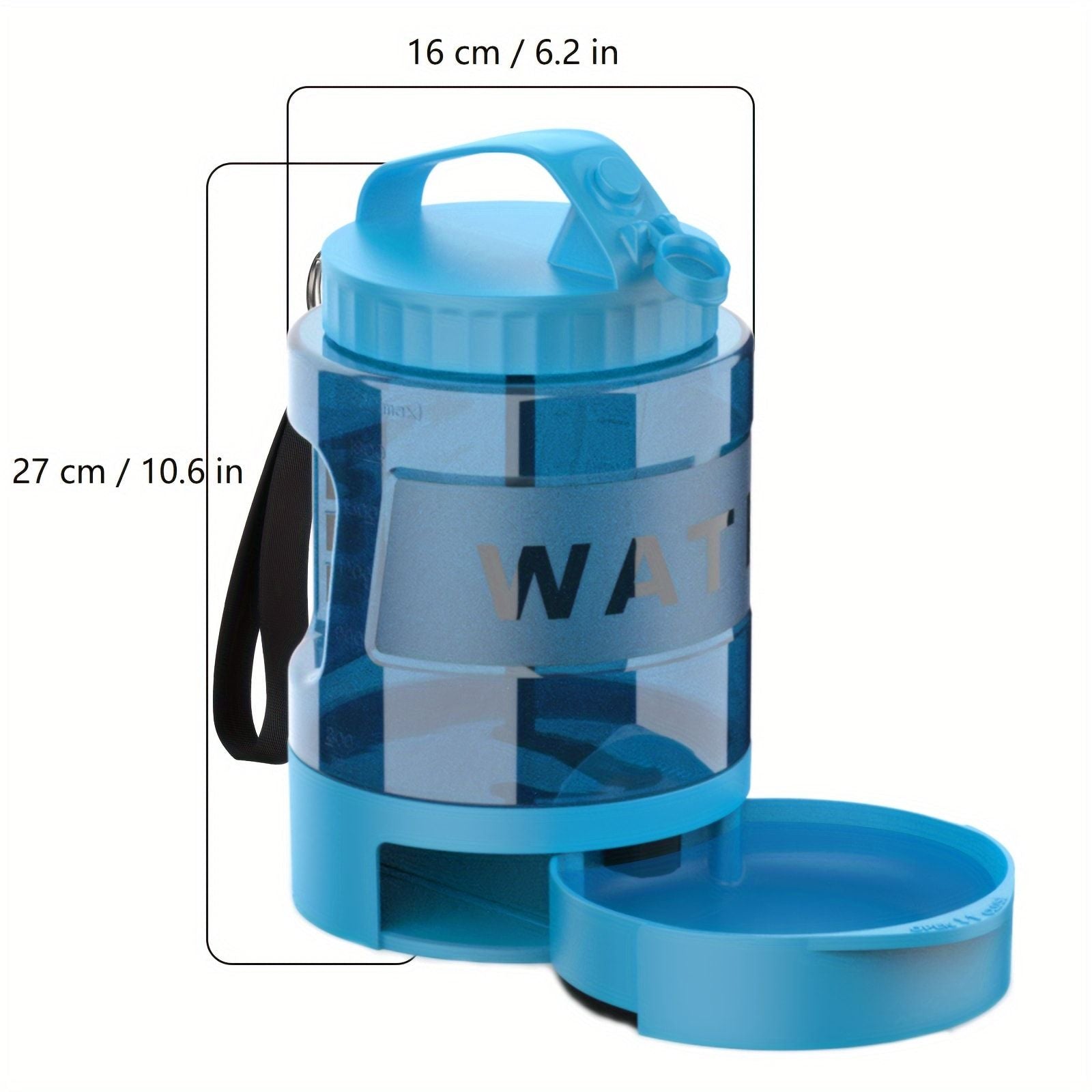 Portable Pet Water Bottle with Built-in Bowl – Leak-Proof, Large Capacity 77oz for Camping, Hiking, and Dog Park Adventures – Ideal for Small to Medium Breeds, Easy to Carry Outdoor Dog Travel Dispenser (Purple)