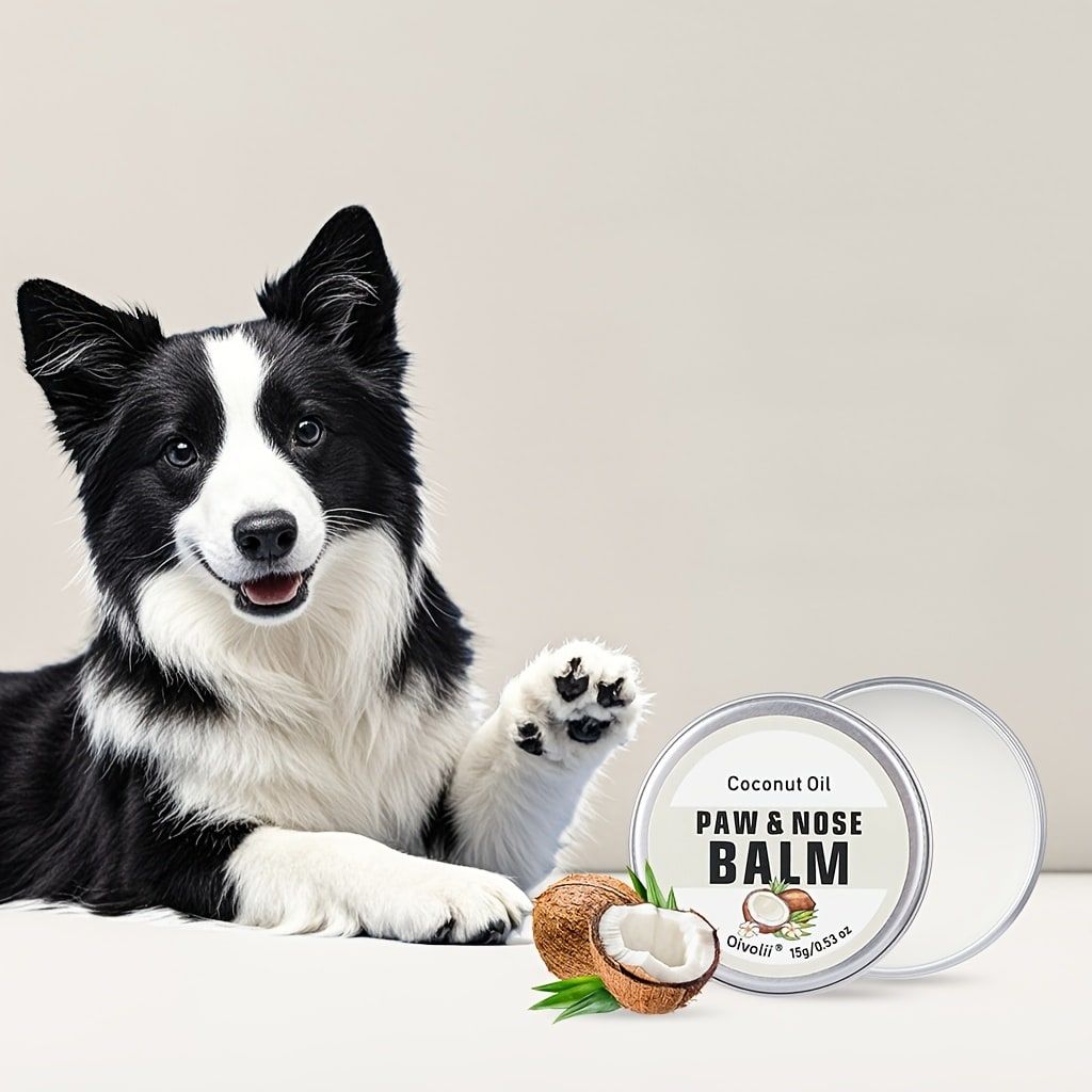 Paw & Nose Care Balm for Dogs and Cats – Deep Moisturizing Treatment for Cracked Pads and Dry Noses, with Coconut Oil or Blueberry Extract, Ideal for Home or On-the-Go Use (OLI00743)