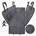 100% Waterproof Pet Car Seat Cover Hammock – Heavy-Duty 600D Scratch-Resistant, Anti-Slip, Soft & Durable Dog Seat Protector for Cars, Trucks, and SUVs – Fits Rear Seats with Easy Foldable Design (Black)