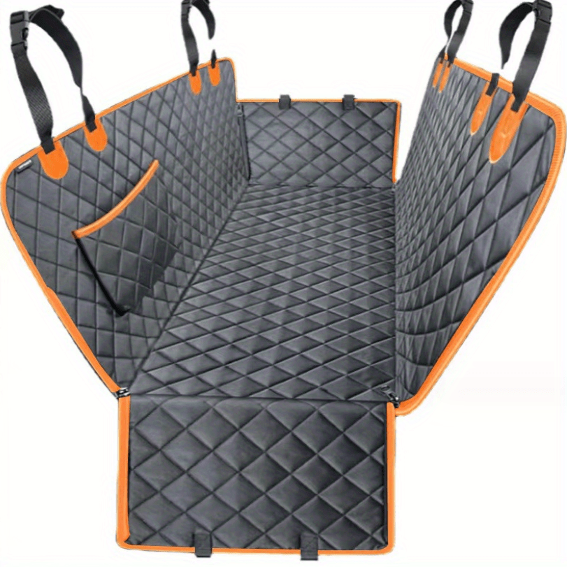 100% Waterproof Pet Car Seat Cover Hammock – Heavy-Duty 600D Scratch-Resistant, Anti-Slip, Soft & Durable Dog Seat Protector for Cars, Trucks, and SUVs – Fits Rear Seats with Easy Foldable Design (Black)