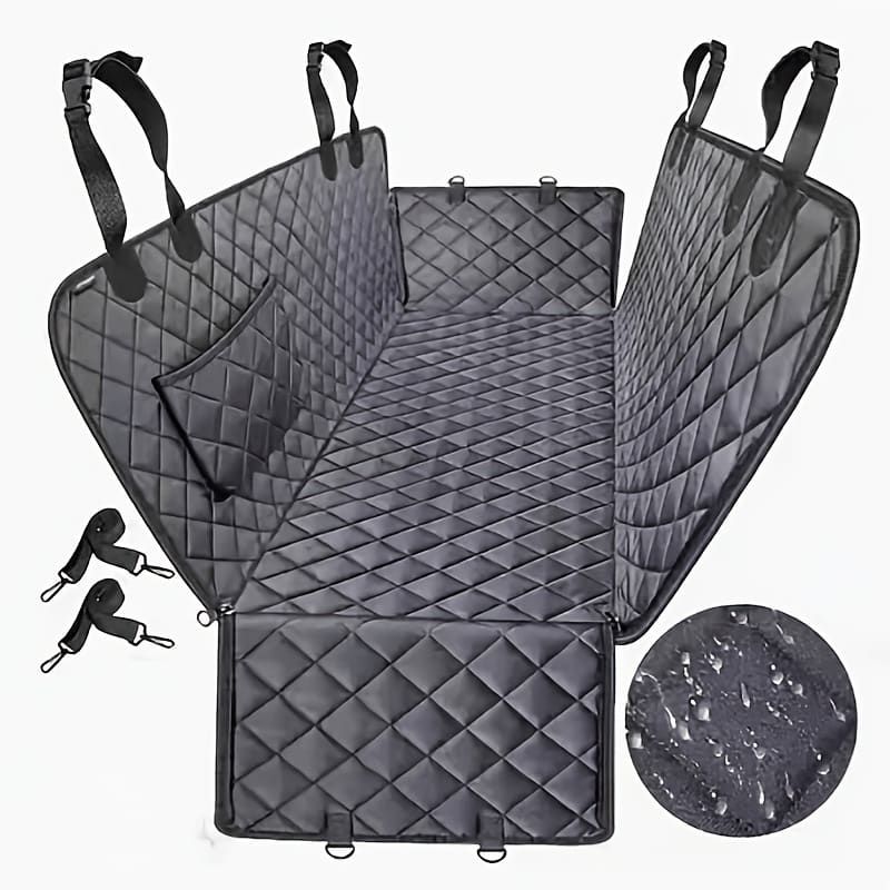 100% Waterproof Pet Car Seat Cover Hammock – Heavy-Duty 600D Scratch-Resistant, Anti-Slip, Soft & Durable Dog Seat Protector for Cars, Trucks, and SUVs – Fits Rear Seats with Easy Foldable Design (Orange)