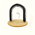Cat Arch Groomer & Self-Scratching Toy – Interactive Massage, Brushing, and Play Station with Hanging Catnip Mouse for Indoor Cats