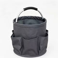 Foldable Carry-All Tote with Handle and Multiple Pockets – Portable Collapsible Laundry Basket for Outdoor Travel, Camping, Picnic, Beach, and Home Organization (Grey)