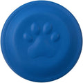 Soft Durable Dog Frisbee for Fetch, Tug, and Water Play – Non-Toxic Rubber Flying Disc with Paw Print Design, Perfect for Outdoor Training, Beach, and Pool Fun with Large, Medium, and Small Breeds (L, Blue)