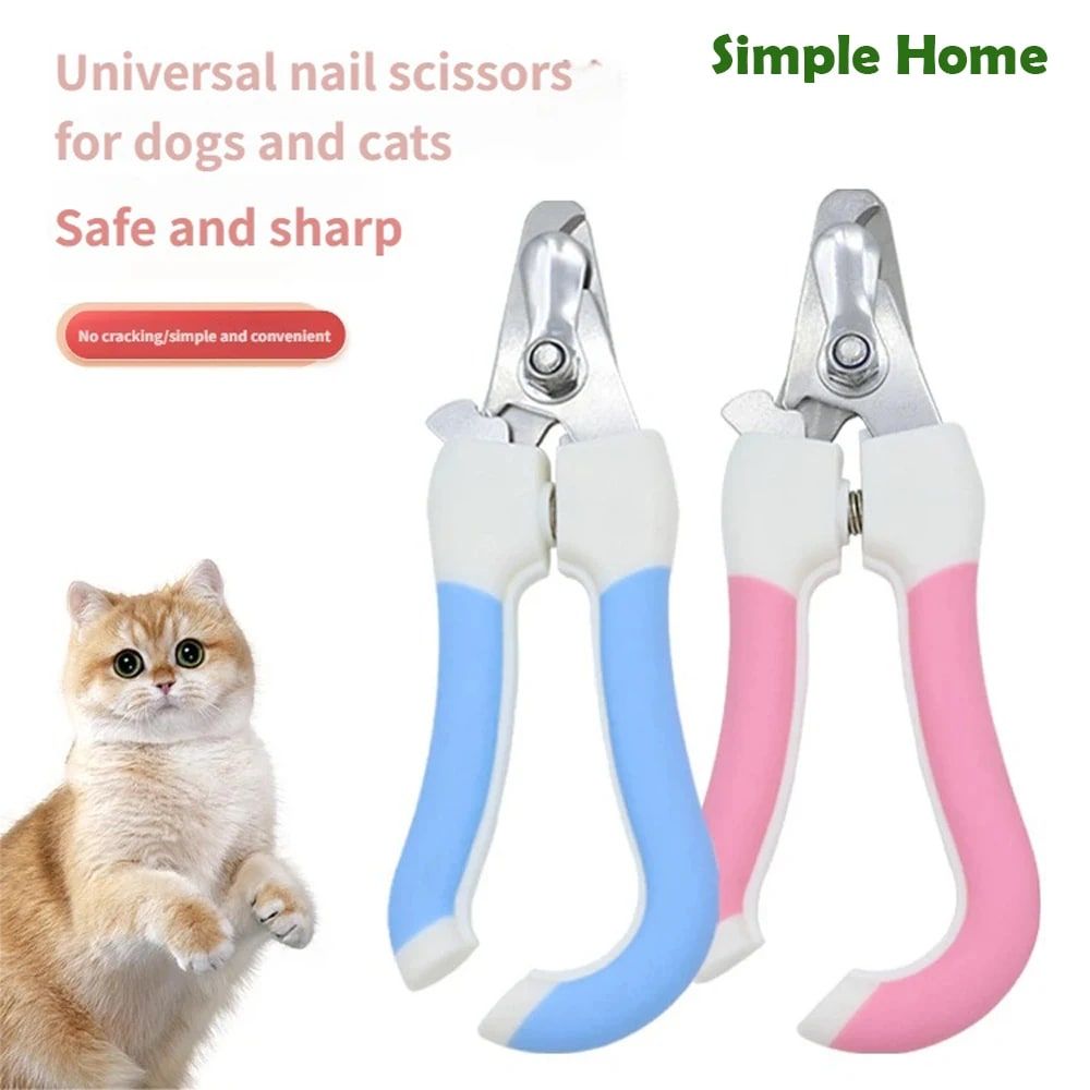 Professional Pet Nail Clipper Set with Safety Guard, Designed for Easy and Stress-Free Claw Trimming at Home, Suitable for Cats and Dogs of All Sizes (L, Pink)