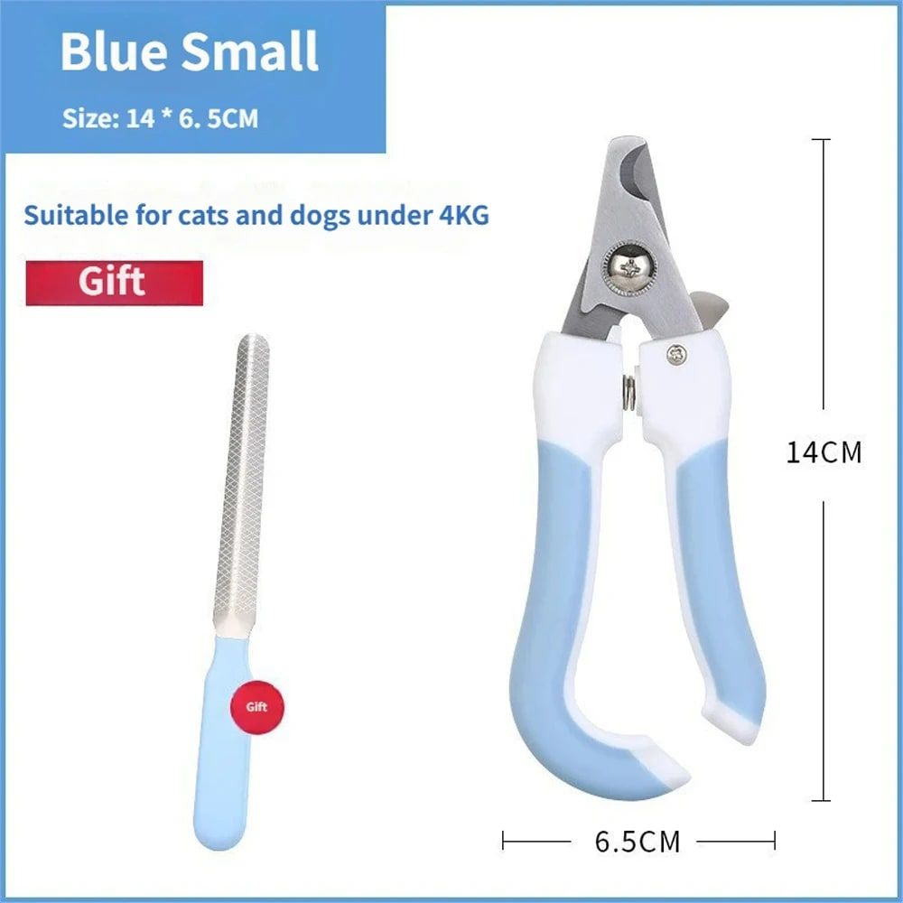 Professional Pet Nail Clipper Set with Safety Guard, Designed for Easy and Stress-Free Claw Trimming at Home, Suitable for Cats and Dogs of All Sizes (L, Pink)