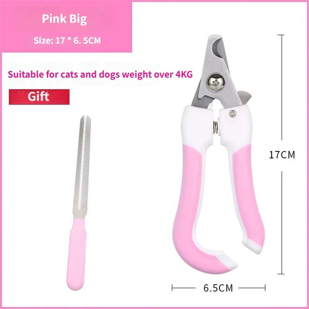 Professional Pet Nail Clipper Set with Safety Guard, Designed for Easy and Stress-Free Claw Trimming at Home, Suitable for Cats and Dogs of All Sizes (S, Blue)