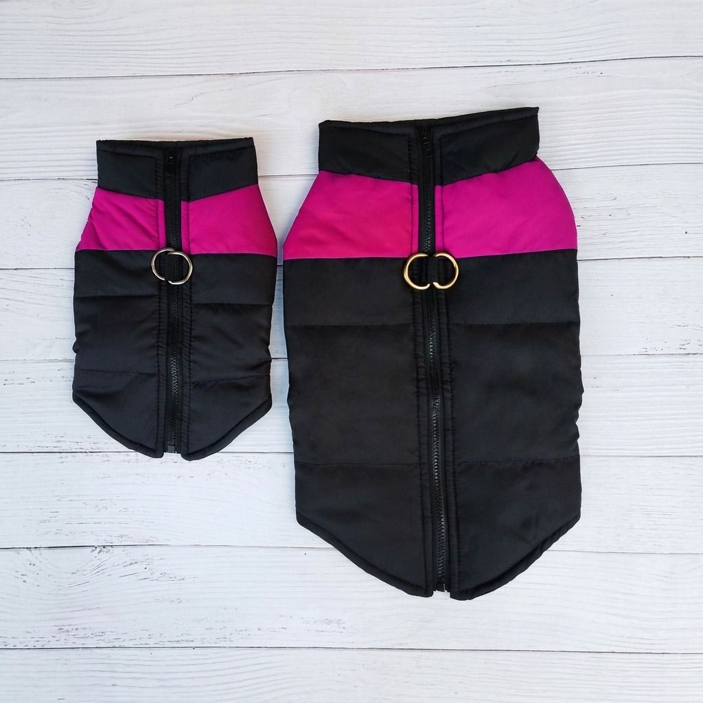 Waterproof Winter Dog Ski Jacket - Windproof Padded Coat (6XL, Rose)
