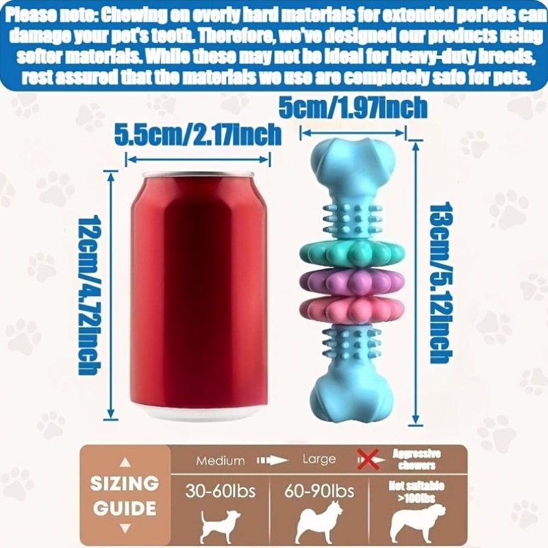 Durable Dog Chew Toy for Aggressive Chewers – Fun Bone-Shaped Dental Toy with Flower Ring Design, Ideal for Medium to Large Dogs, Great for Teeth Cleaning and Training Rewards (Green)