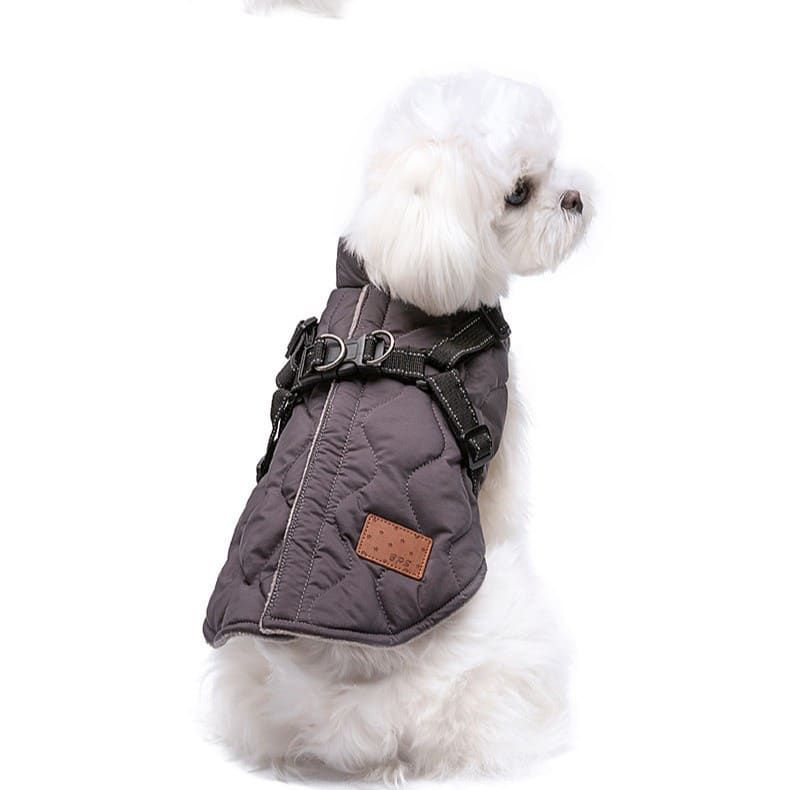 Premium Winter Dog Coat with Built-in Harness, Water-Resistant Puffer Vest for Small & Medium Breeds, Reflective Safety Straps, and Fleece Lining for Warmth and Outdoor Adventures (XL, Pink)