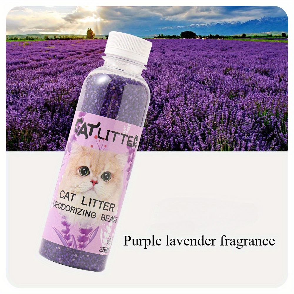 Premium Cat Litter Deodorizer Beads – Natural Odor Eliminator for Litter Box, Long-Lasting Scented Crystals with Lavender, Rose, Lemon, Green Apple & Jasmine, Pet-Safe Fragrance-Free Formula (Green)