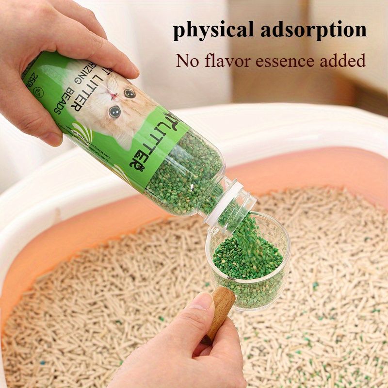 Premium Cat Litter Deodorizer Beads – Natural Odor Eliminator for Litter Box, Long-Lasting Scented Crystals with Lavender, Rose, Lemon, Green Apple & Jasmine, Pet-Safe Fragrance-Free Formula (Rose)