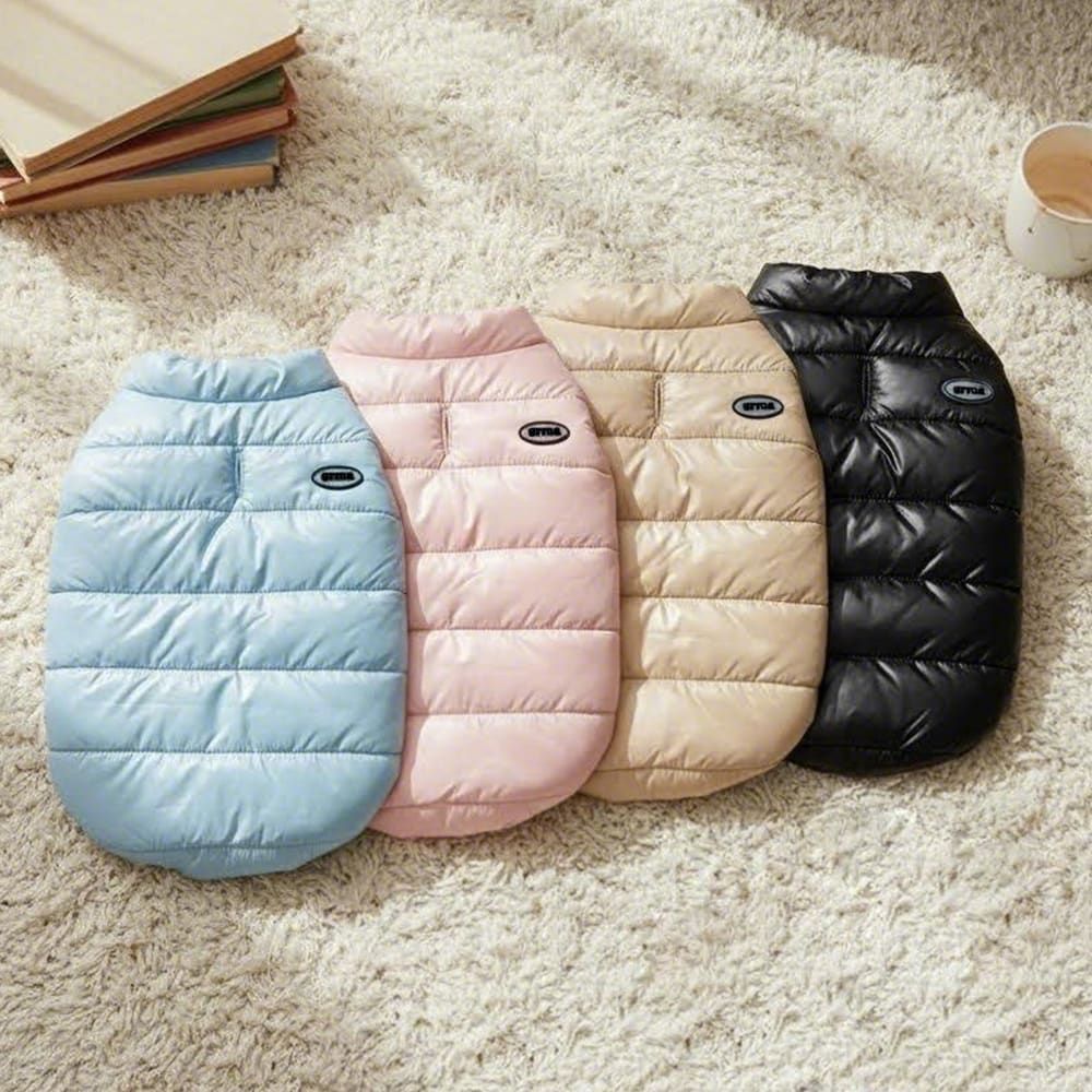 Winter Warm Quilted Vest for Small Pets – Water-Resistant, Fleece-Lined, Easy-On Design with Leash Hole for Indoor and Outdoor Use (S, Pink)