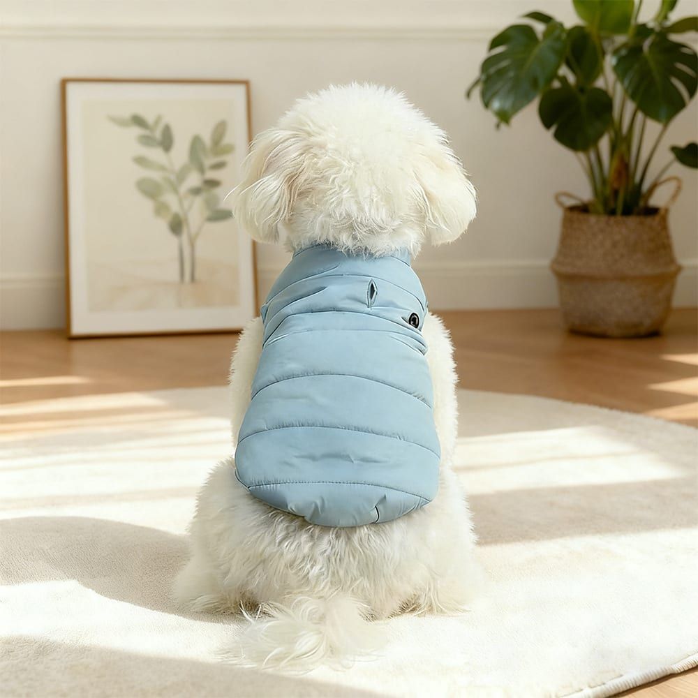 Winter Warm Quilted Vest for Small Pets – Water-Resistant, Fleece-Lined, Easy-On Design with Leash Hole for Indoor and Outdoor Use (XS, Pink)
