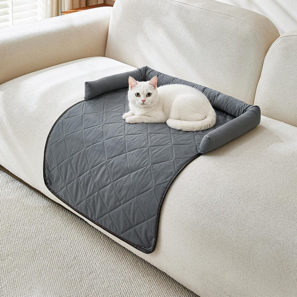 Cooling Pet Mat with Bolster Side Support – Scratch-Resistant, Self-Cooling, Non-Slip Base for Cats & Small to Medium Dogs, Perfect for Sofa, Floor, Car, or Outdoor Use (M, Green)