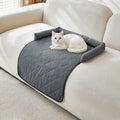 Cooling Pet Mat with Bolster Side Support – Scratch-Resistant, Self-Cooling, Non-Slip Base for Cats & Small to Medium Dogs, Perfect for Sofa, Floor, Car, or Outdoor Use (S, Grey)