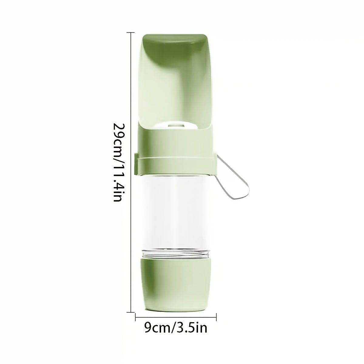 Portable Dog Water Bottle – Leak-Proof Pet Water Dispenser with Food Storage, Ideal for Outdoor Walks, Camping, and Travel (Pink)