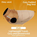 Keep Your Pup Cozy and Visible This Winter – Waterproof, Insulated Dog Coat with Reflective Strips, Front Zipper, D-Ring Leash Attachment, and Adjustable Fit for Daily Walks and Outdoor Adventures (2XL, Khaki)