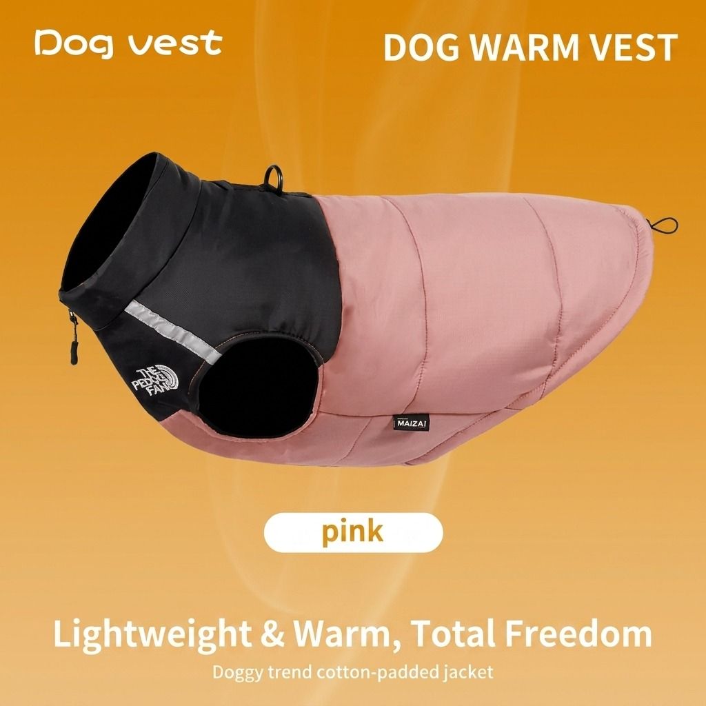 Keep Your Pup Cozy and Visible This Winter – Waterproof, Insulated Dog Coat with Reflective Strips, Front Zipper, D-Ring Leash Attachment, and Adjustable Fit for Daily Walks and Outdoor Adventures (L, SkyBlue)
