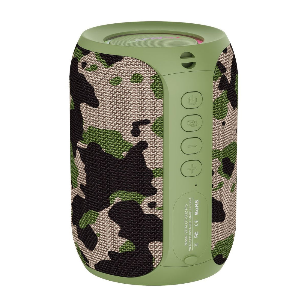 Portable Bluetooth Speaker Compact Speaker High-Quality Sound Long Battery Life - Black - Size 90-93-128mm
