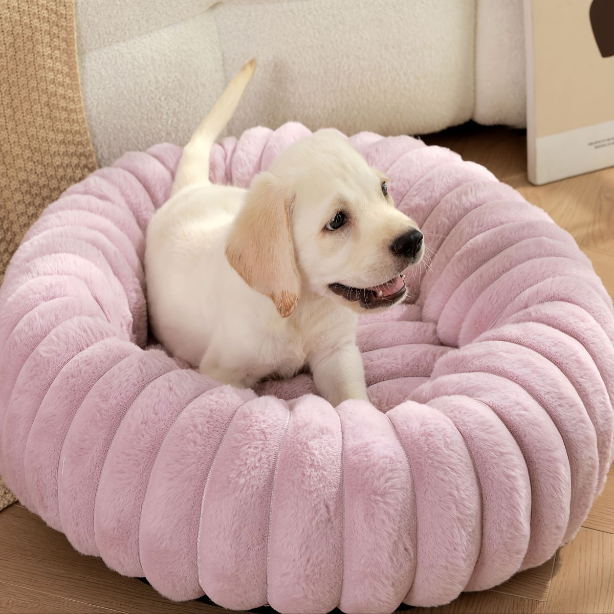 Pet Bed Dog Bed Cat Bed Small Dog Bed Medium Dog Bed Plush Pet Bed All-Season - Black - Size 50-20-20
