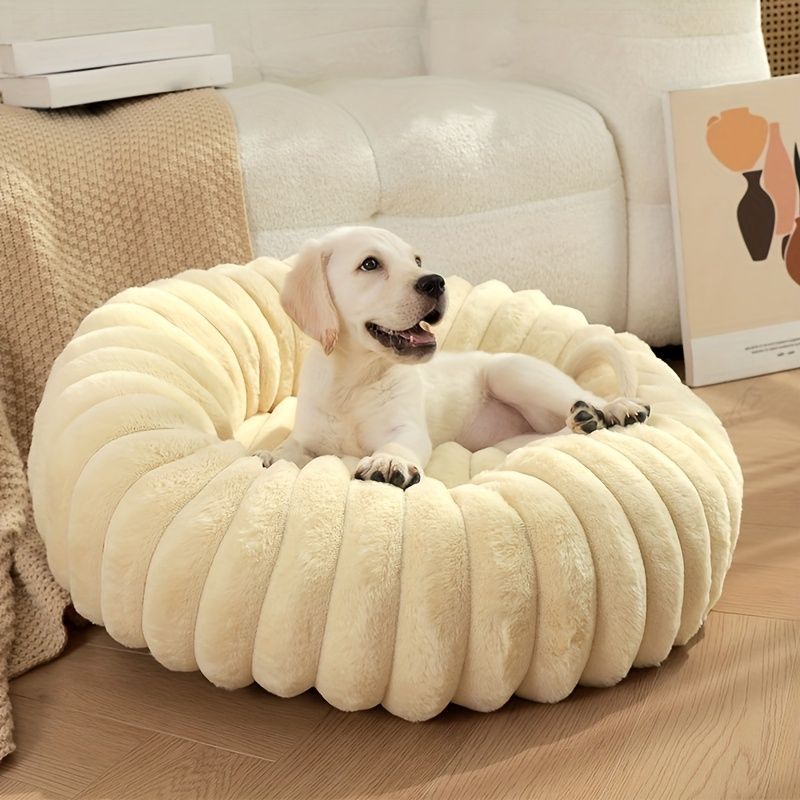 Pet Bed Dog Bed Cat Bed Small Dog Bed Medium Dog Bed Plush Pet Bed All-Season - White - Size 50-20-20