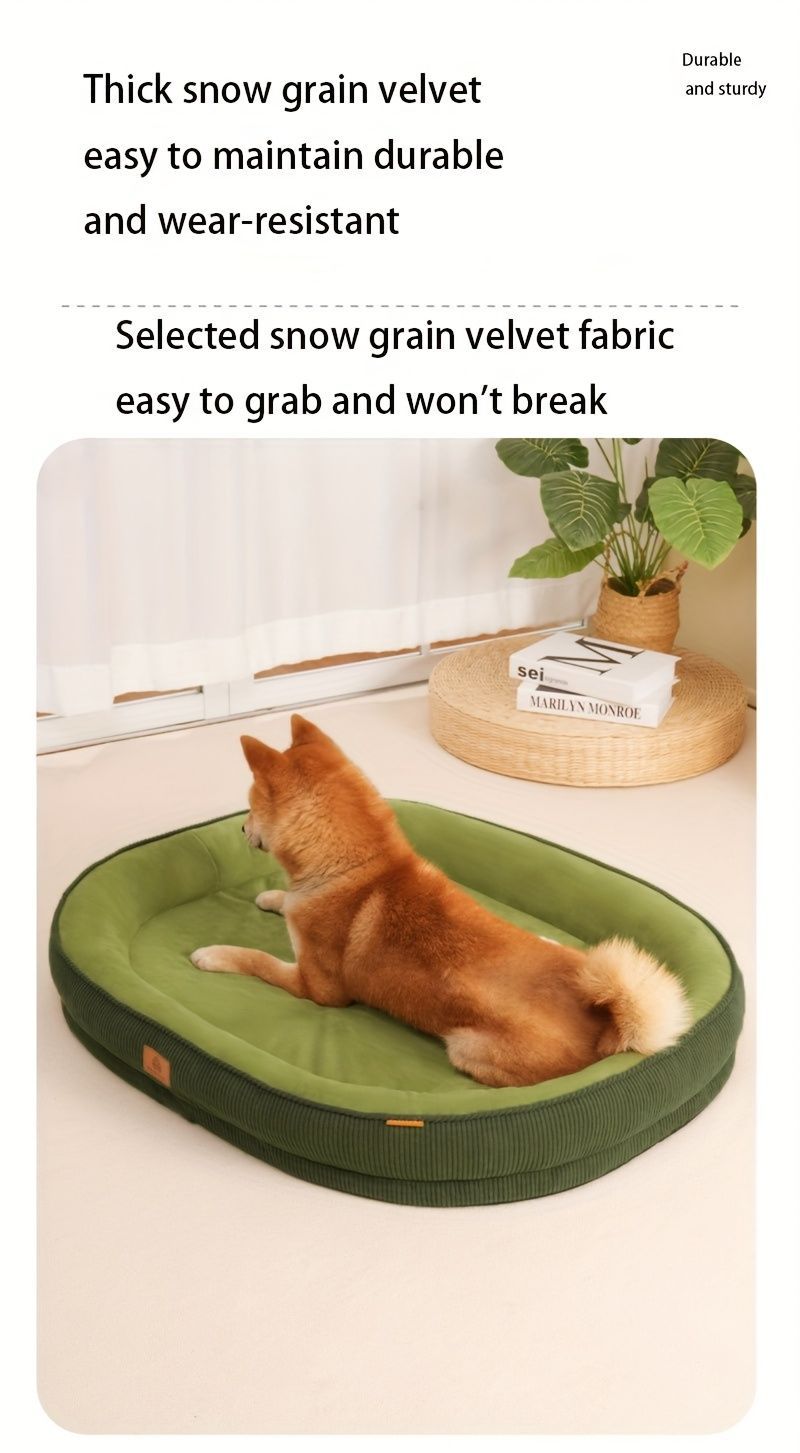 Pet Bed Dog Bed Cat Bed All-Season Washable Dog Bed Small Dog Bed Medium Dog - Green - Size L75-60-12