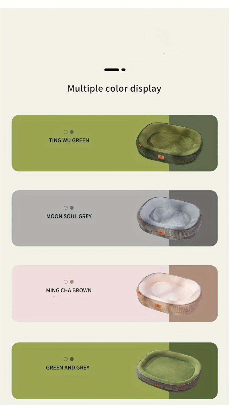 Pet Bed Dog Bed Cat Bed All-Season Washable Dog Bed Small Dog Bed Medium Dog - Green - Size S50-40-12