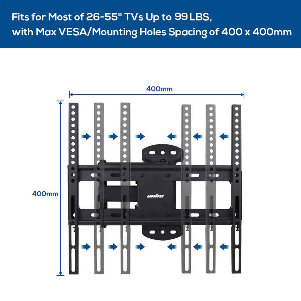Full Motion TV Wall Mount Bracket 27-55 for Samsung TCL Hisense