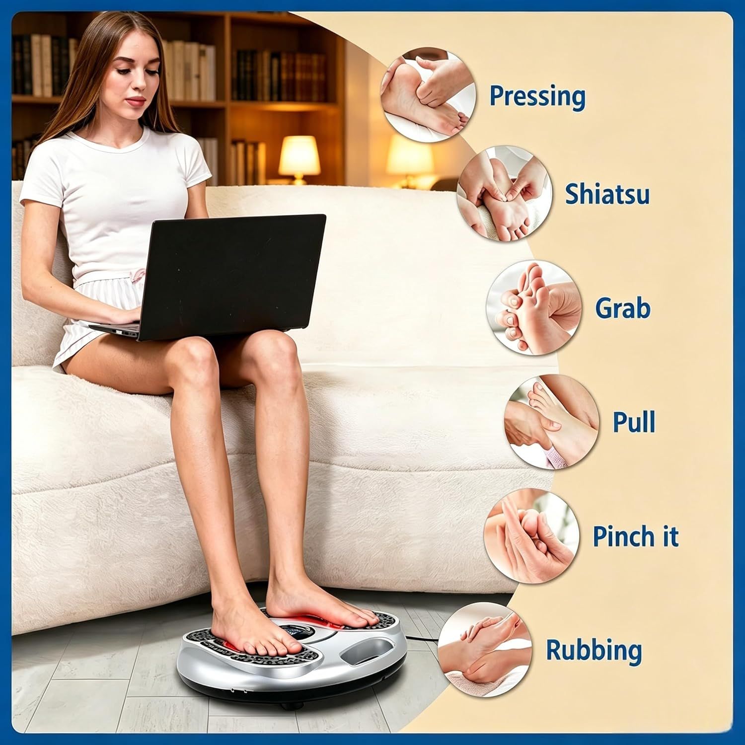 Electromagnetic Foot Circulation Massager Neuropathy Foot Therapy Machine