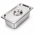 Commercial Stainless Steel GN 1/3 100mm Deep Gastronorm Bain Marie Buffet Steam Table Food Pan with Lid