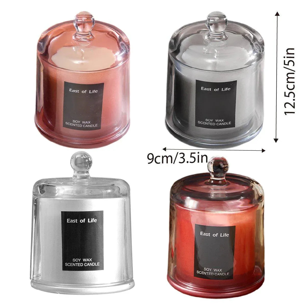 2Pcs Smokeless Glass Aromatherapy Candles Scented Gift Set for Relaxation - Velvet Rose