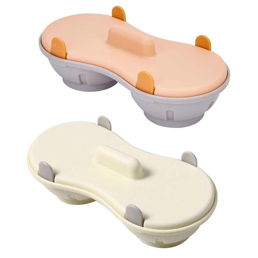 Microwave Egg Steamer With Lid Kitchen Egg Cooker Poacher Steam Box Container - Orange