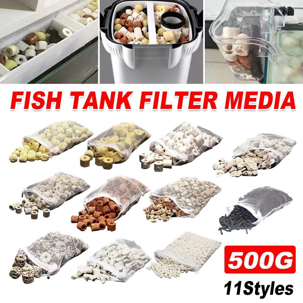 500g Fish Tank Water Filter Media Aquarium Filtration Material Sponge Pad - Far Infrared Breathing Ring