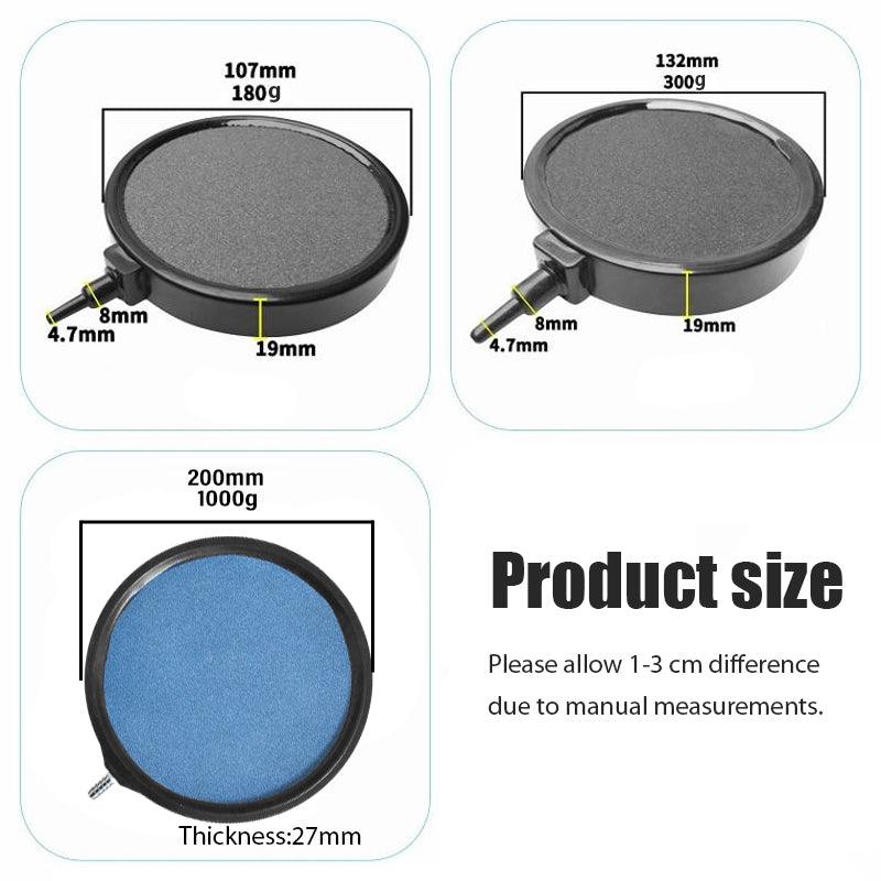 Air Bubble Disk Stone Aquarium Aerator Fish Tank Pump Hydroponics Oxygen - 20cm