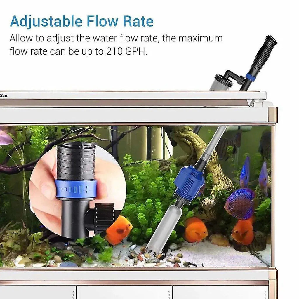 Aquarium Multi-function Water Changer Suction Pump For Tank Cleaning Fish Waste