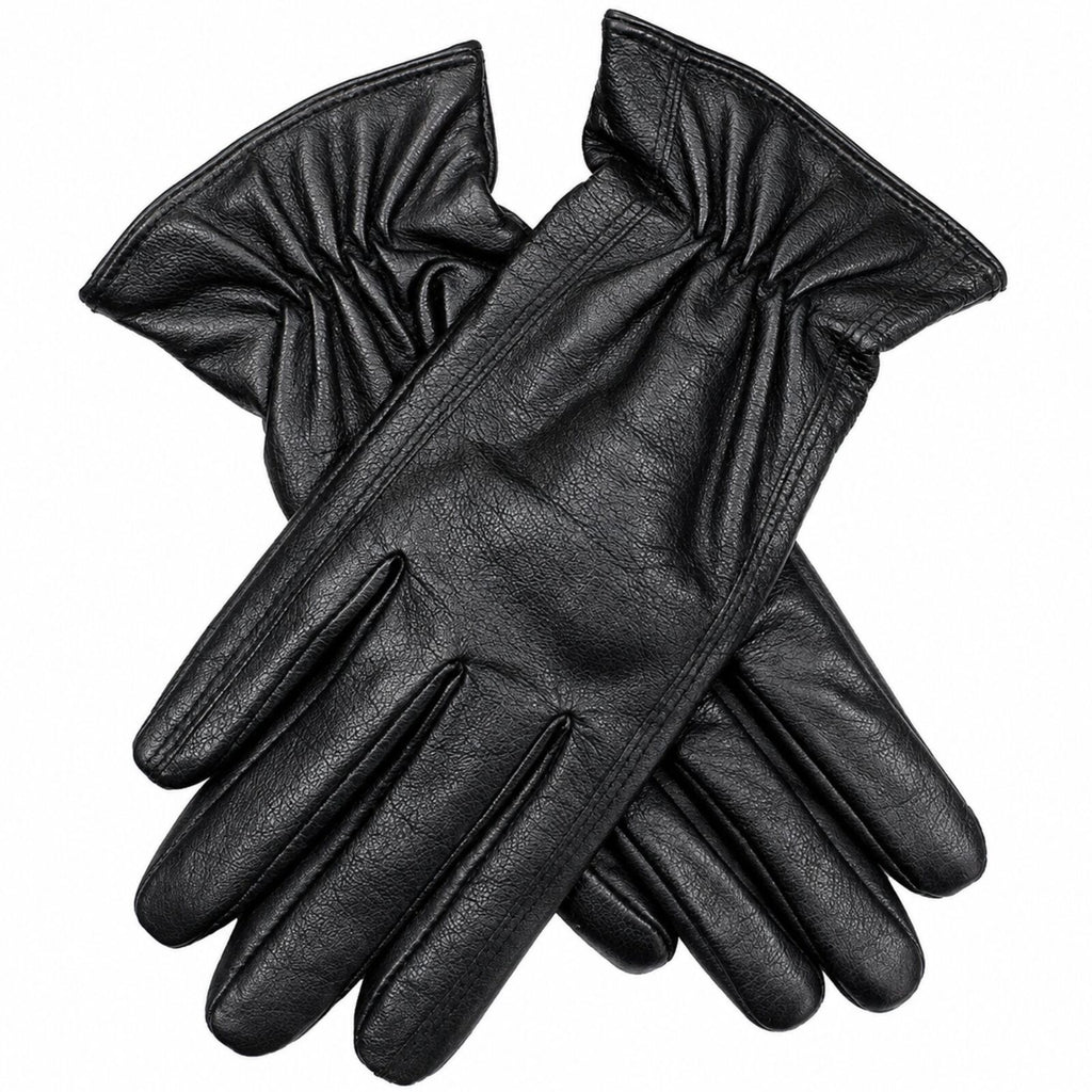 Womens Premium Kangaroo Leather Gloves 100% Wool Lined Winter Warm - Black - Small