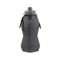 Dark Grey and Grey Cup Lid Ultimate Foldable Silicone Water Bottle - Lightweight Leakproof Travel & Sports Hydration - 700ml