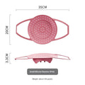 Small Pink Flexible Silicone Steamer Basket with Heat-Resistant Handles - Food-Grade Vegetable Steamer Insert for Pots & Pans